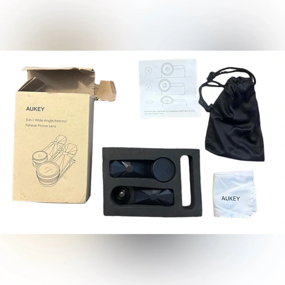 Aukey 3-1 Wide Angle, Macro, Fish eye, Phone camera lens